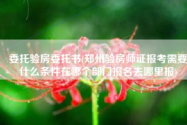 委托验房委托书(郑州验房师证报考需要什么条件在哪个部门报名去哪里报)