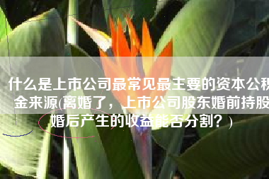 什么是上市公司最常见最主要的资本公积金来源(离婚了，上市公司股东婚前持股婚后产生的收益能否分割？)