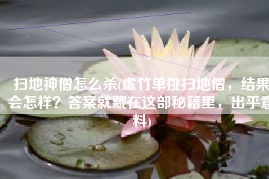 扫地神僧怎么杀(虚竹单挑扫地僧，结果会怎样？答案就藏在这部秘籍里，出乎意料)