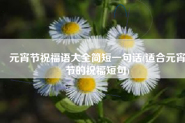 元宵节祝福语大全简短一句话(适合元宵节的祝福短句)