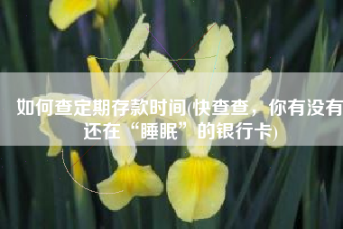如何查定期存款时间(快查查，你有没有还在“睡眠”的银行卡)