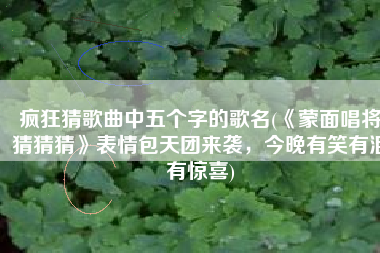 疯狂猜歌曲中五个字的歌名(《蒙面唱将猜猜猜》表情包天团来袭，今晚有笑有泪有惊喜)