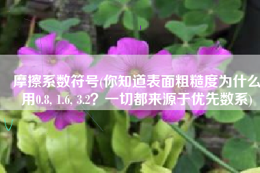 摩擦系数符号(你知道表面粗糙度为什么用0.8, 1.6, 3.2？一切都来源于优先数系)