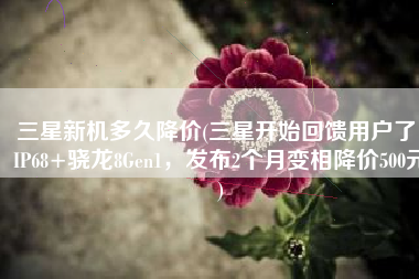 三星新机多久降价(三星开始回馈用户了，IP68+骁龙8Gen1，发布2个月变相降价500元)