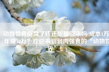 动物世界崩盘了钱还能要回来吗(成本1万，年赚72万？欢迎来到弱肉强食的“动物世界”！)