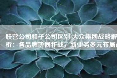 联营公司和子公司区别(大众集团战略解析：各品牌协同作战，新业务多元布局)