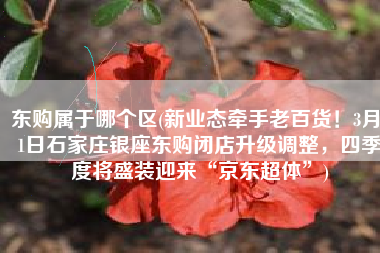 东购属于哪个区(新业态牵手老百货！3月21日石家庄银座东购闭店升级调整，四季度将盛装迎来“京东超体”)