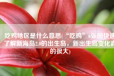 吃鸡啥区是什么意思(“吃鸡”6张图快速了解新海岛2.0的出生岛，新出生岛变化真的很大)