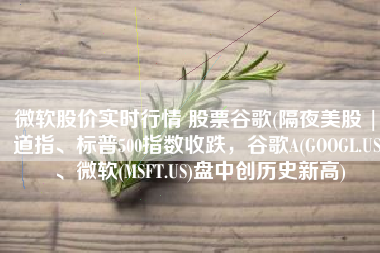微软股价实时行情 股票谷歌(隔夜美股 | 道指、标普500指数收跌，谷歌A(GOOGL.US)、微软(MSFT.US)盘中创历史新高)