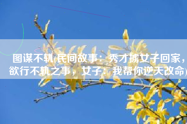 图谋不轨(民间故事：秀才掳女子回家，欲行不轨之事，女子：我帮你逆天改命)