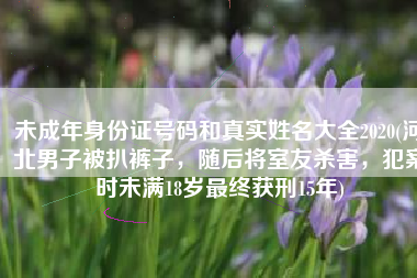 未成年身份证号码和真实姓名大全2020(河北男子被扒裤子，随后将室友杀害，犯案时未满18岁最终获刑15年)