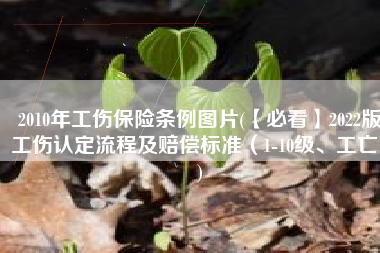 2010年工伤保险条例图片(【必看】2022版工伤认定流程及赔偿标准（1-10级、工亡）)