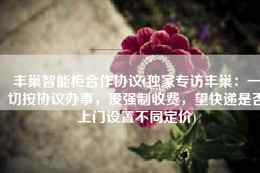 丰巢智能柜合作协议(独家专访丰巢：一切按协议办事，没强制收费，望快递是否上门设置不同定价)