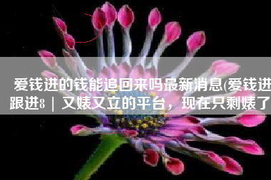 爱钱进的钱能追回来吗最新消息(爱钱进跟进8 | 又婊又立的平台，现在只剩婊了)