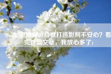 ctu大学(增强CT检查打造影剂不安心？看完这篇文章，我放心多了)