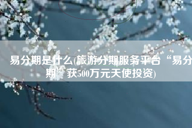 易分期是什么(旅游分期服务平台“易分期”获500万元天使投资)