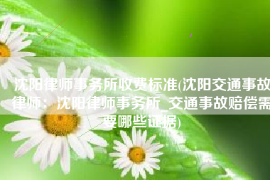 沈阳律师事务所收费标准(沈阳交通事故律师：沈阳律师事务所_交通事故赔偿需要哪些证据)