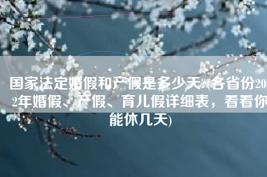 国家法定婚假和产假是多少天?(各省份2022年婚假、产假、育儿假详细表，看看你能休几天)