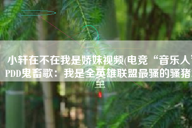 小轩在不在我是娇妹视频(电竞“音乐人”PDD鬼畜歌：我是全英雄联盟最骚的骚猪!)