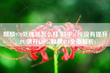 麒麟970处理器怎么样 知乎(CPU没有提升 GPU飙升140% 麒麟970全面解析)