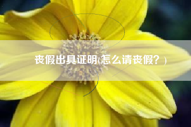 丧假出具证明(怎么请丧假？)
