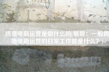 跨境电商运营是做什么的(敏哥：一般跨境电商运营的日常工作都是什么？)