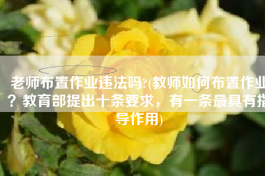 老师布置作业违法吗?(教师如何布置作业？教育部提出十条要求，有一条最具有指导作用)