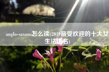 anglo-saxons怎么读(2019最受欢迎的十大女生法语名)