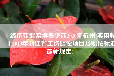 十级伤残能赔偿多少钱2020年杭州(实用帖丨2019年浙江省工伤赔偿项目及赔偿标准最新规定)