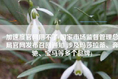 加速度官网用不了(国家市场监督管理总局官网发布召回通知 涉及玛莎拉蒂、奔驰、宝马等多个品牌)