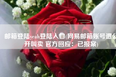 邮箱登陆yeah登陆入口(网易邮箱账号遭公开叫卖 官方回应：已报案)