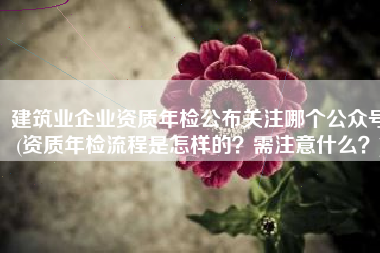 建筑业企业资质年检公布关注哪个公众号(资质年检流程是怎样的？需注意什么？)