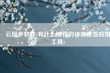云同步软件(有什么推荐的待办便签应用工具)
