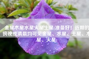 金星木星水星火星土星(准备好！近期的傍晚或清晨均可见金星、水星、土星、木星、火星)