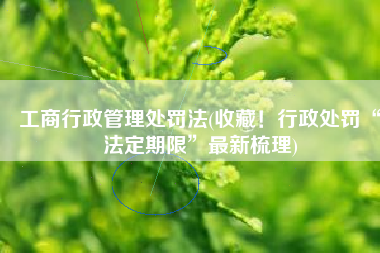 工商行政管理处罚法(收藏！行政处罚“法定期限”最新梳理)