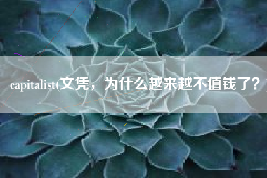 capitalist(文凭，为什么越来越不值钱了？)