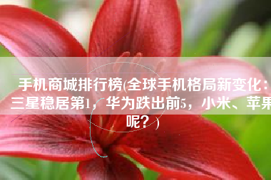 手机商城排行榜(全球手机格局新变化：三星稳居第1，华为跌出前5，小米、苹果呢？)
