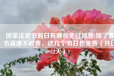 国家法定节假日有哪些免过路费(除了春节高速不收费，这几个节日也免费（共计22天）)