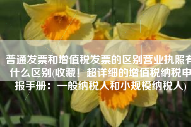 普通发票和增值税发票的区别营业执照有什么区别(收藏！超详细的增值税纳税申报手册：一般纳税人和小规模纳税人)