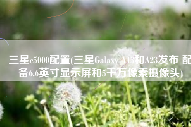 三星c5000配置(三星Galaxy A13和A23发布 配备6.6英寸显示屏和5千万像素摄像头)