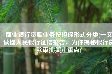 商业银行贷款业务按担保形式分类(一文读懂人民银行征信报告，为你揭秘银行贷款审批关注重点)