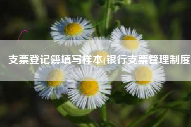 支票登记簿填写样本(银行支票管理制度)