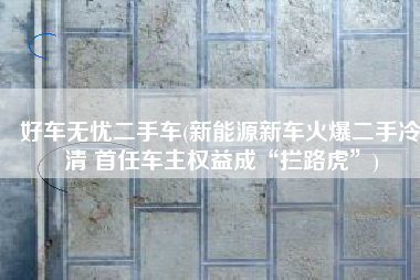 好车无忧二手车(新能源新车火爆二手冷清 首任车主权益成“拦路虎”)