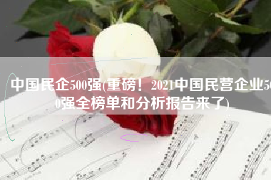 中国民企500强(重磅！2021中国民营企业500强全榜单和分析报告来了)