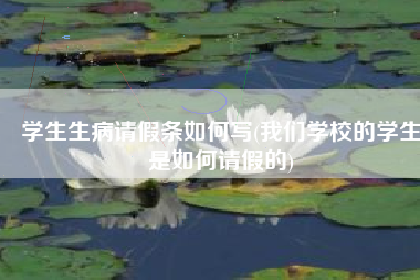 学生生病请假条如何写(我们学校的学生是如何请假的)