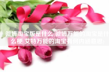 微博淘宝版是什么(微博万能的淘宝是什么梗 艾特万能的淘宝有何内涵意思)