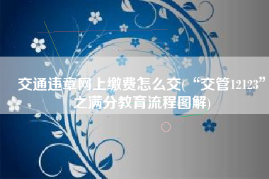 交通违章网上缴费怎么交(“交管12123”之满分教育流程图解)