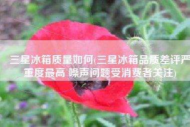 三星冰箱质量如何(三星冰箱品质差评严重度最高 噪声问题受消费者关注)