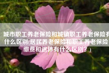 城市职工养老保险和城镇职工养老保险有什么区别(居民养老保险和职工养老保险，缴费和退休有什么区别？)