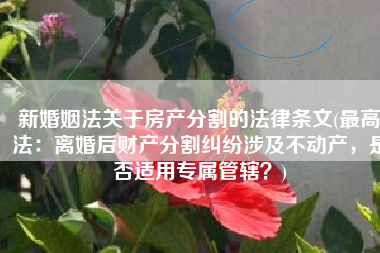 新婚姻法关于房产分割的法律条文(最高法：离婚后财产分割纠纷涉及不动产，是否适用专属管辖？)